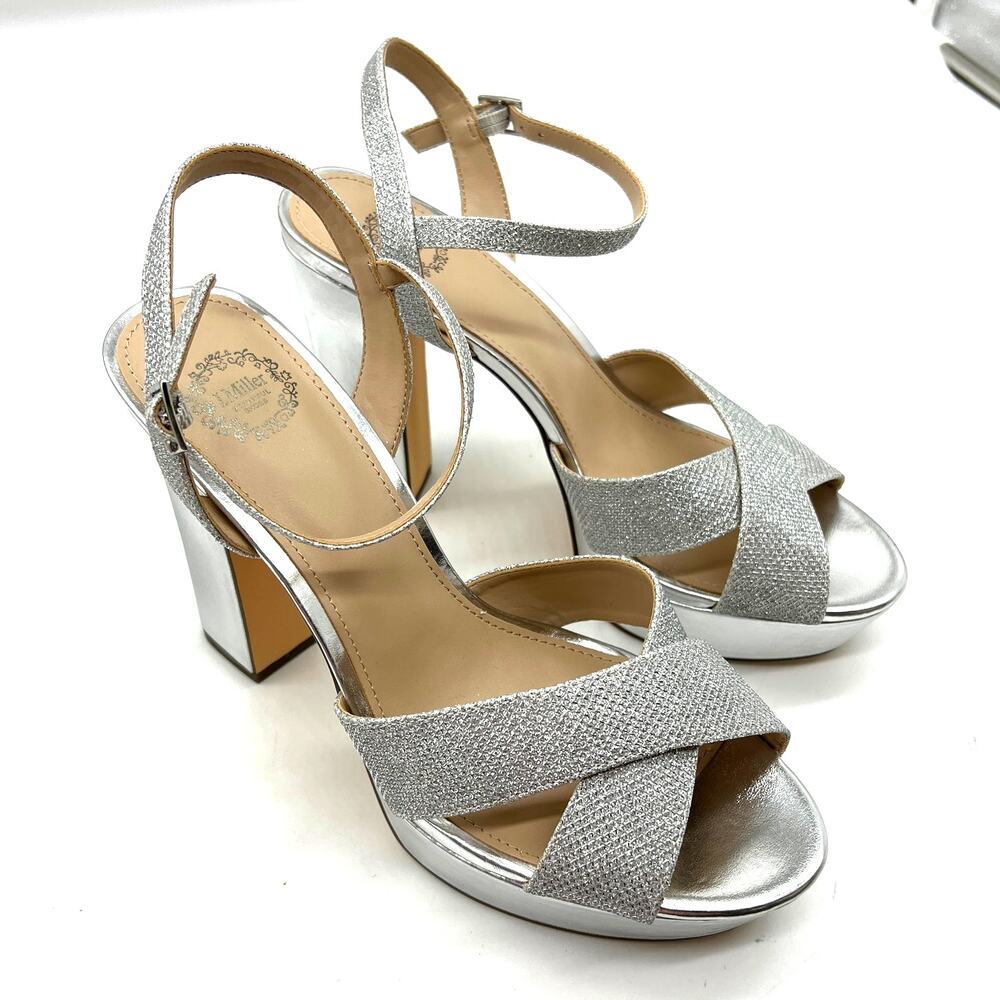 I. Miller Womens Samien Heeled Sandals Silver Size 9M